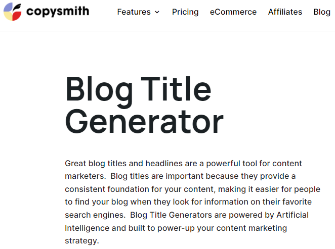 generatore di titoli per blog copysmith